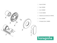 RECAMBIOS MONOMANDO DUCHA EMPOTRADO VERNIS BLEND HANSGROHE